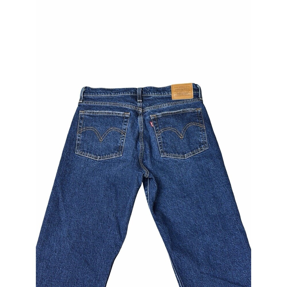 Levi’s Wedgie Straight Jeans Big E Dark Wash Blue Stretch Women’s Size 29 X28 - Picture 12 of 15